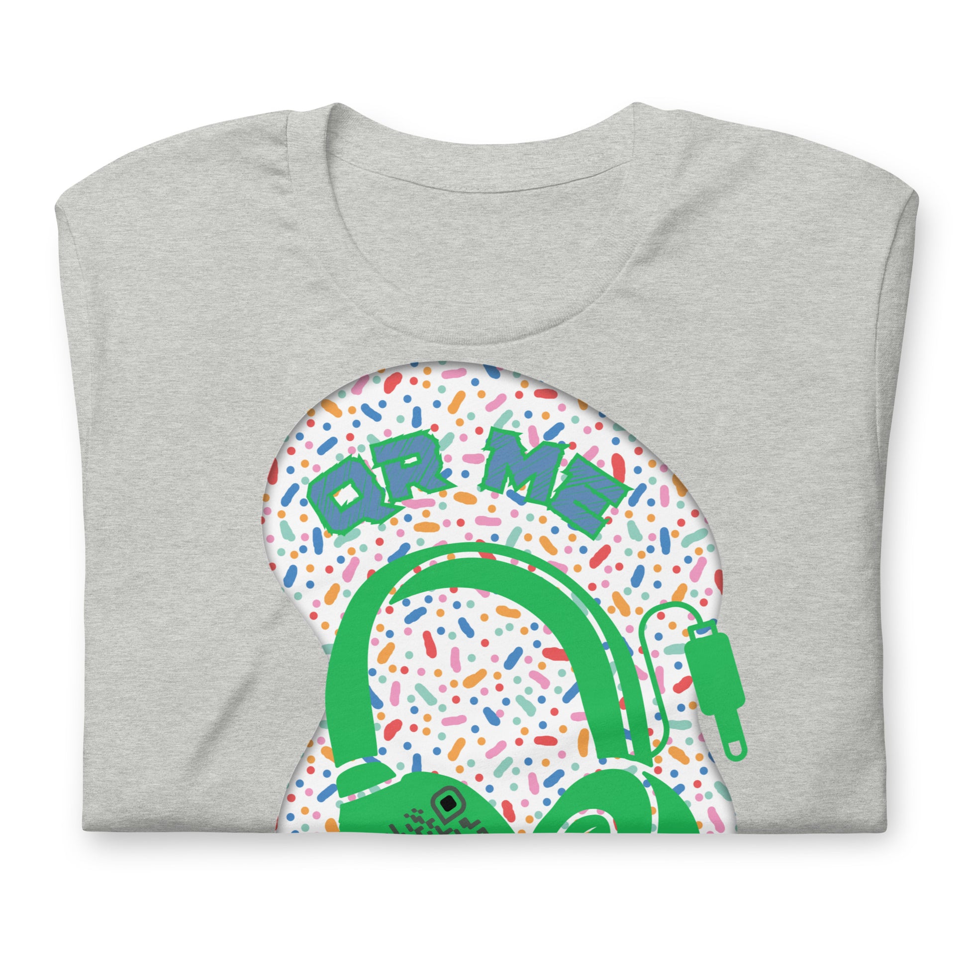 Multicolour Polka Dot QR Code T-Shirt – Share Your Music Playfully