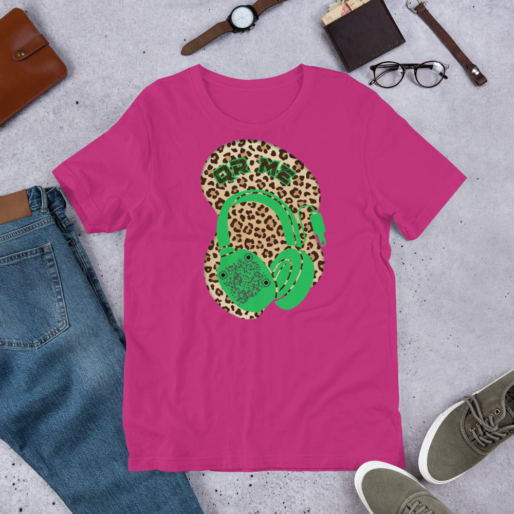 Leopard Print QR Code T-Shirt – Share Your Music Wildly
