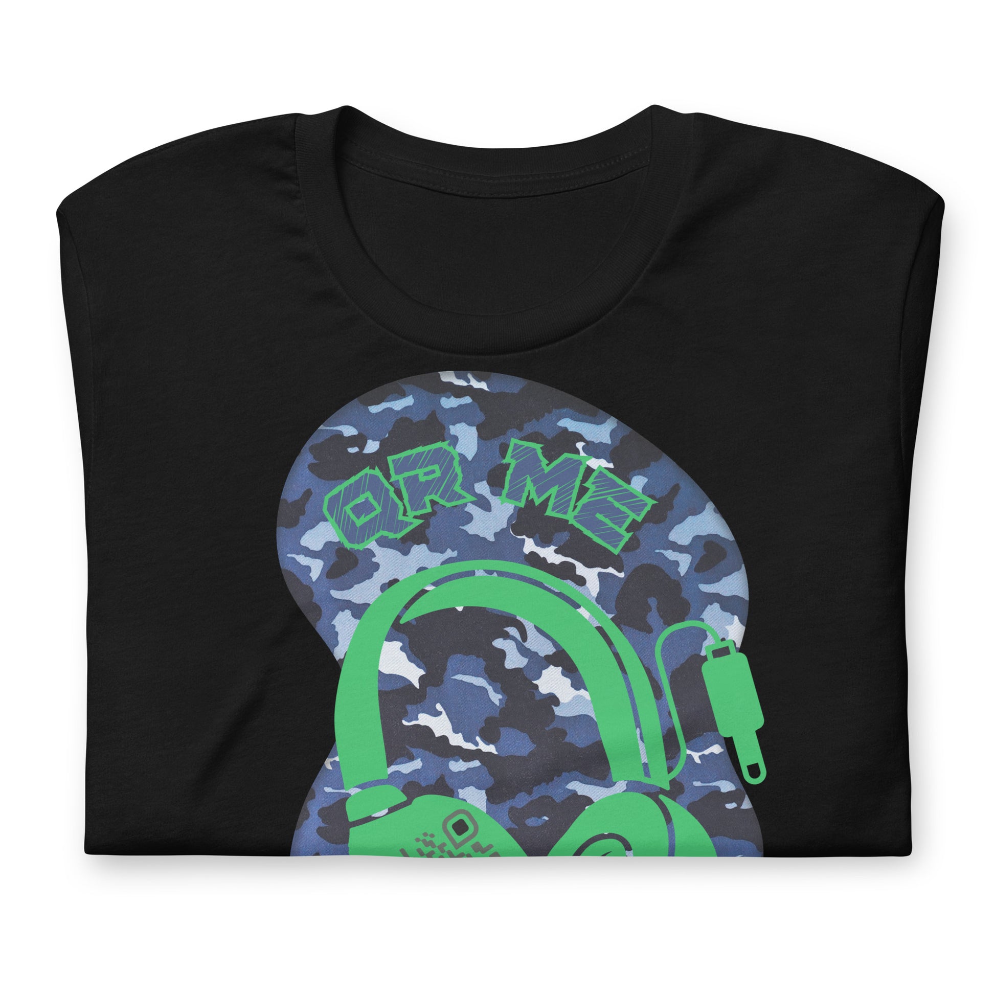 Blue Camo QR Code T-Shirt – Share Your Music Undercover