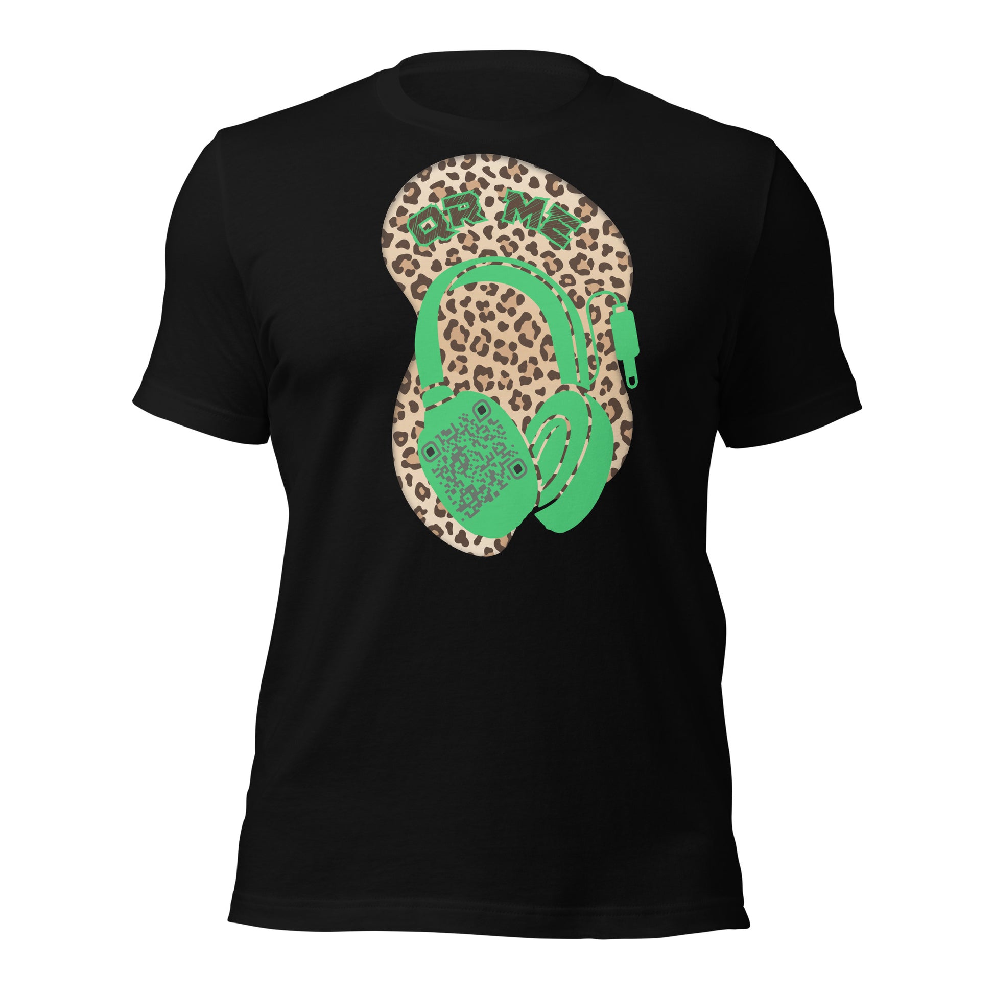 Leopard Print QR Code T-Shirt – Share Your Music Wildly