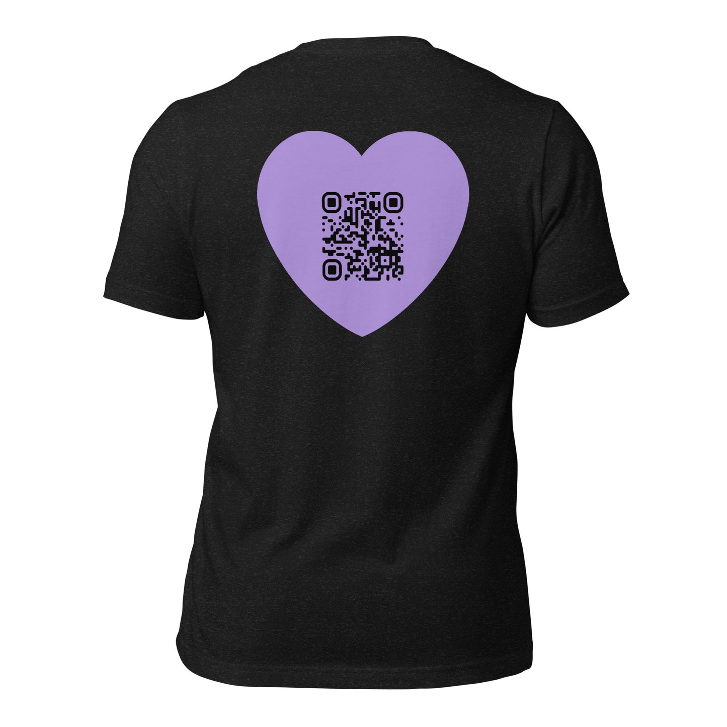 Purple Heart Emoji Personalized QR Code Unisex T-Shirt-QR GEAR STORE