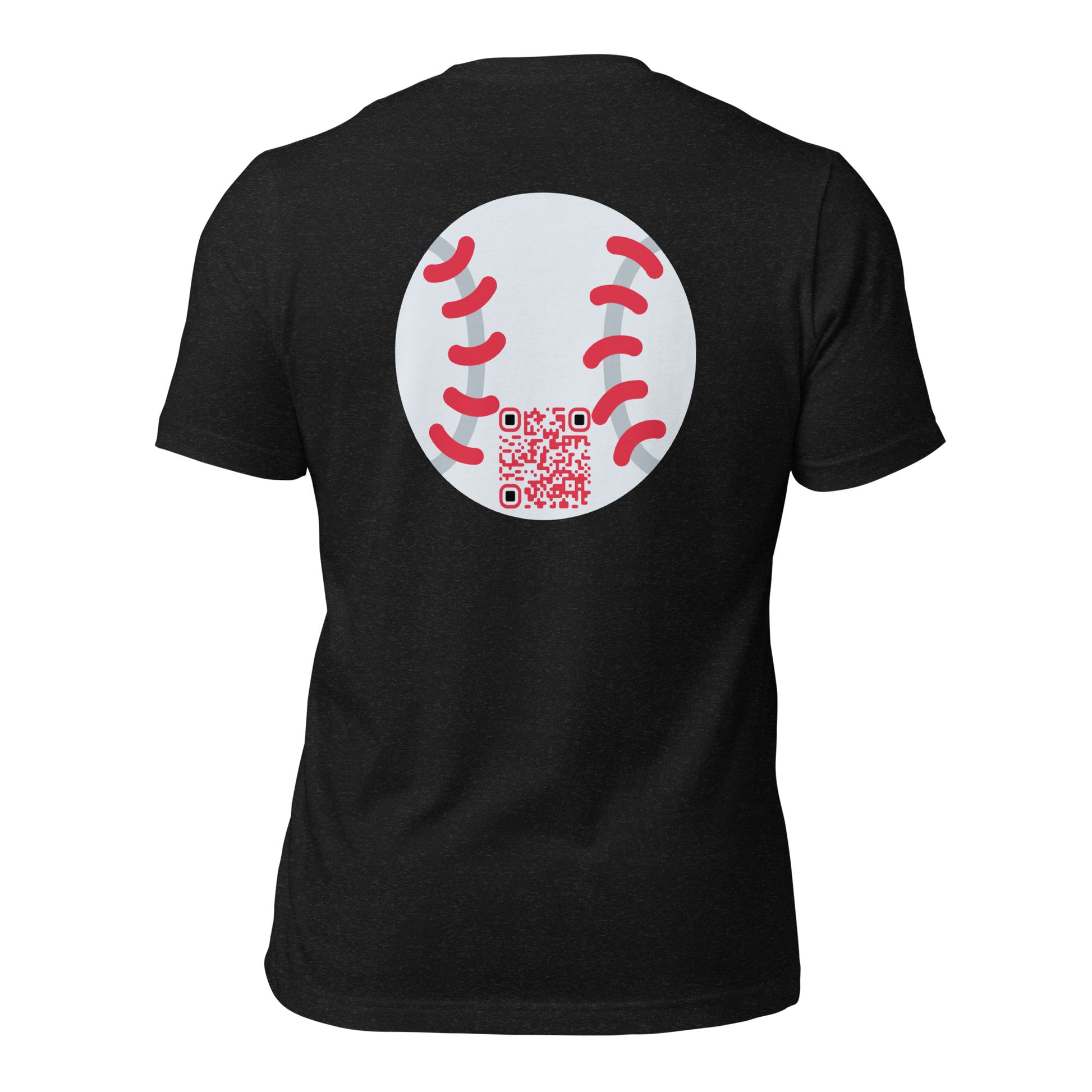 Baseball Emoji Personalized QR Code Unisex T-Shirt-QR GEAR STORE