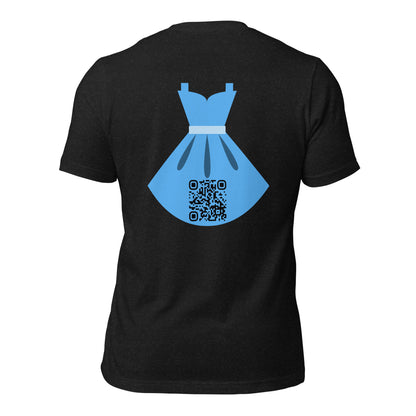 Dress Emoji Personalized QR Code Unisex T-Shirt-QR GEAR STORE