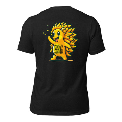 Hedgehog Emoji Personalized QR Code Unisex T-Shirt-QR GEAR STORE