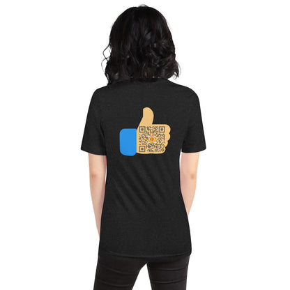 Social Influencer QR Code Unisex t-shirt-Black Heather-QR GEAR STORE