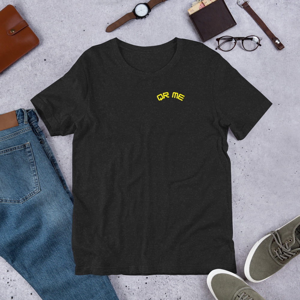 Alien Emoji Personalized QR Code Unisex T-Shirt-QR GEAR STORE