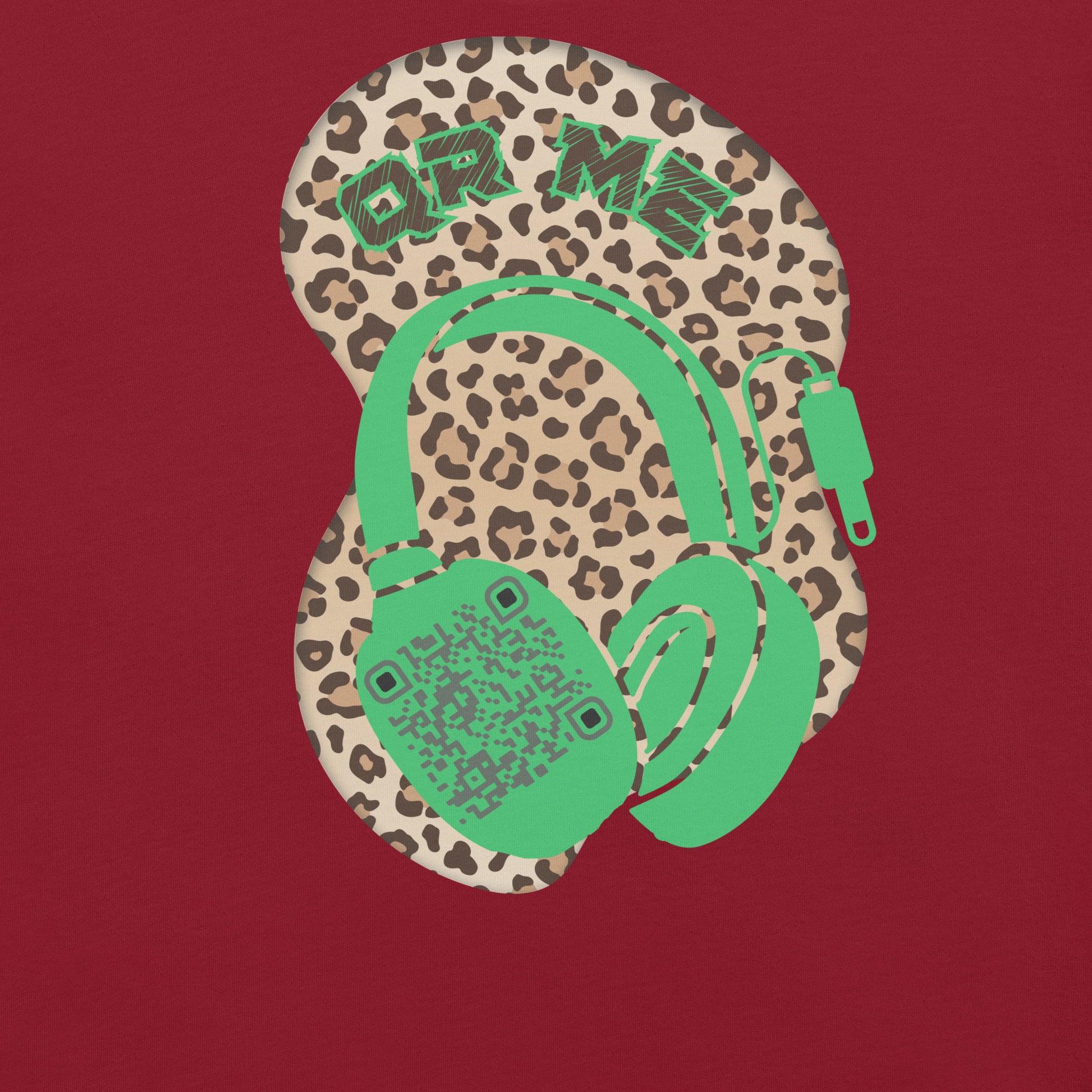 Leopard Print QR Code T-Shirt – Share Your Music Wildly