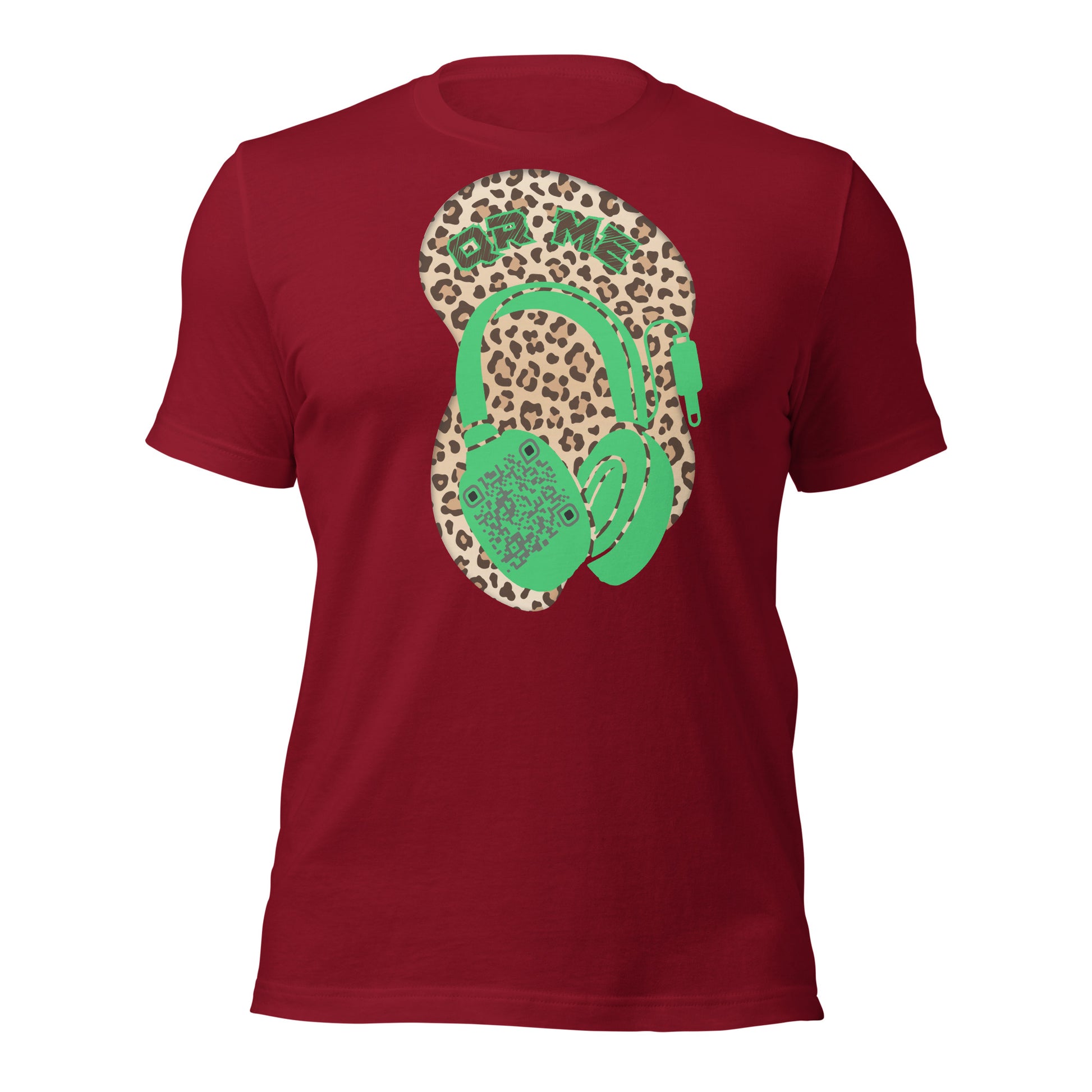 Leopard Print QR Code T-Shirt – Share Your Music Wildly