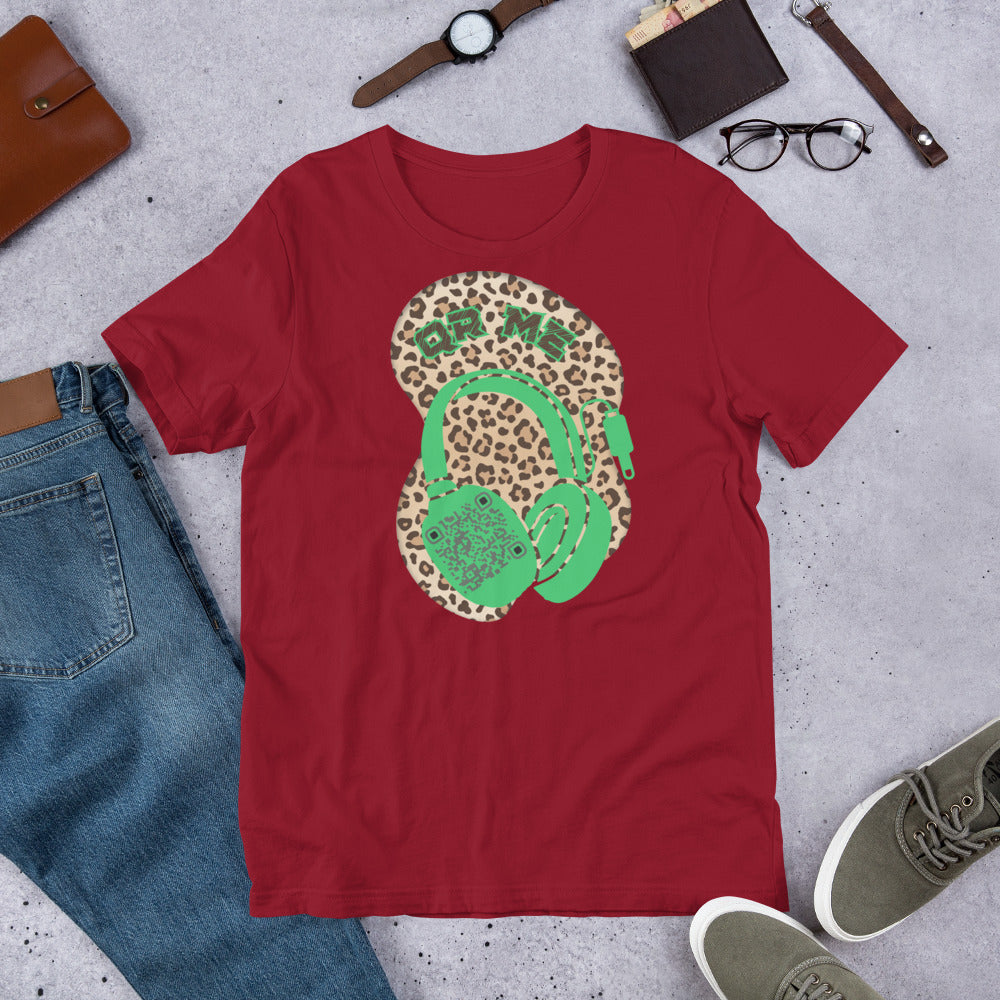 Leopard Print QR Code T-Shirt – Share Your Music Wildly