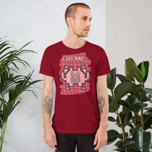 Red Alien QR Code T-Shirt – Go Boldly and Share