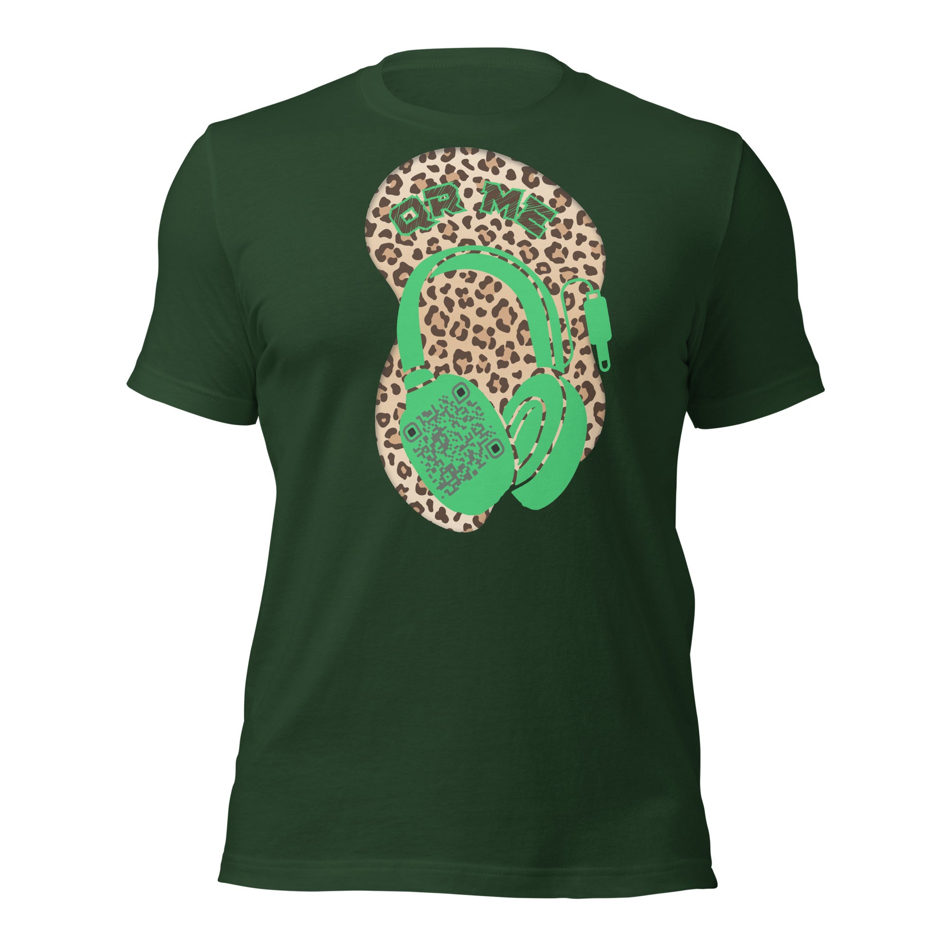 Leopard Print QR Code T-Shirt – Share Your Music Wildly
