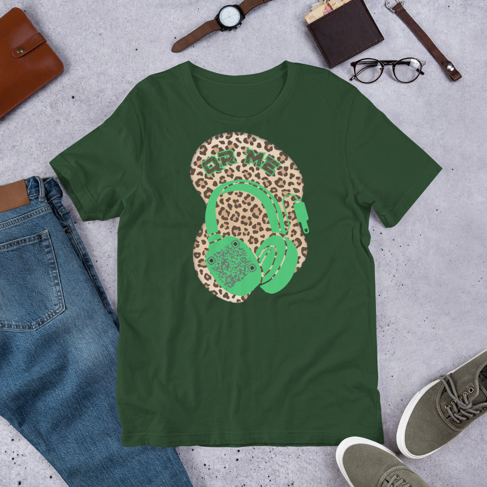 Leopard Print QR Code T-Shirt – Share Your Music Wildly