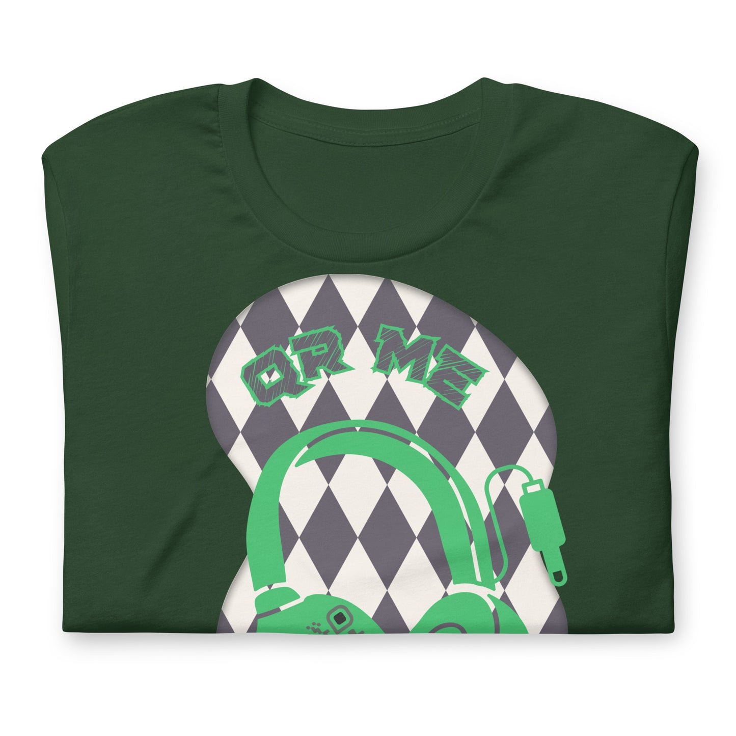 Harlequin QR Code T-Shirt – Share Your Tunes with Flair