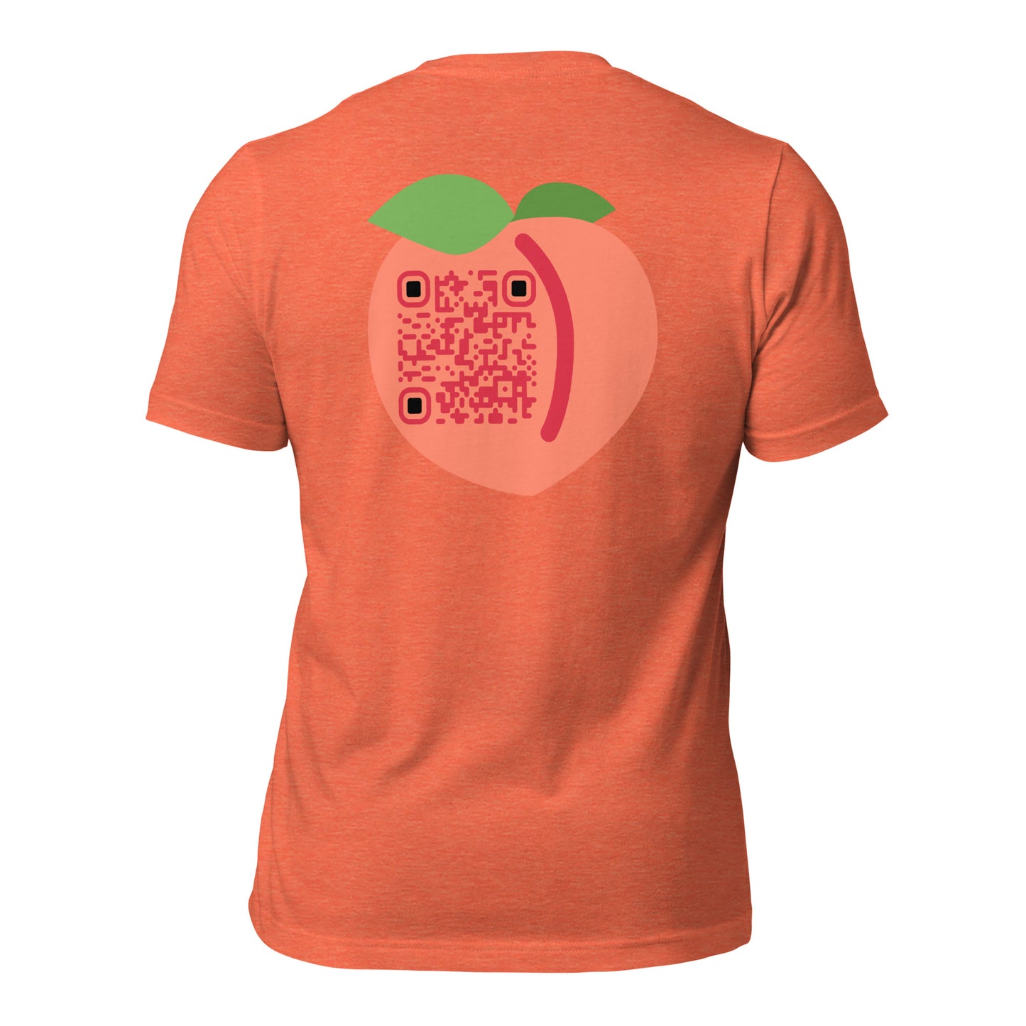 Peach Emoji Emoji Personalized QR Code Unisex T-Shirt-QR GEAR STORE