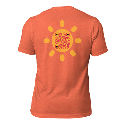 Sunshine Emoji Personalized QR Code Unisex T-Shirts-QR GEAR STORE