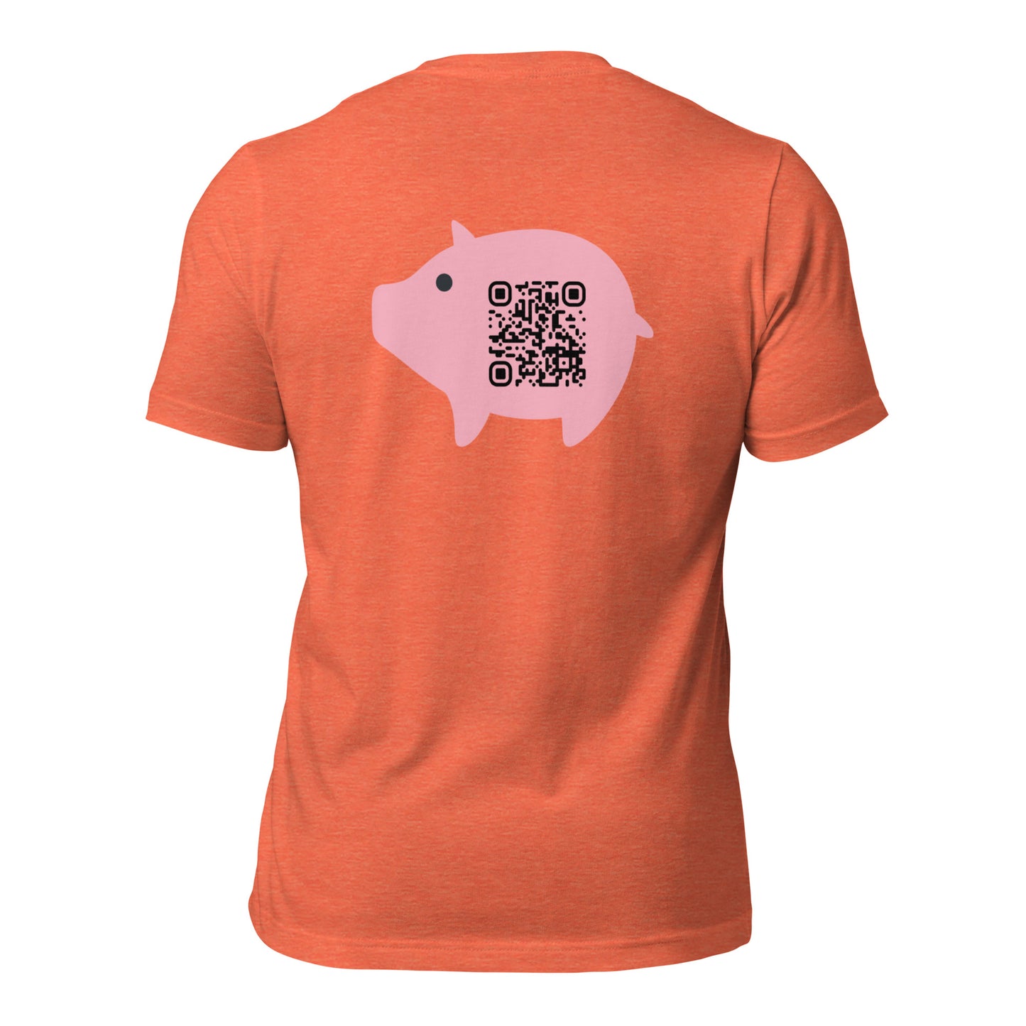 Cute Pig Emoji Personalized QR Code Unisex T-Shirt-QR GEAR STORE