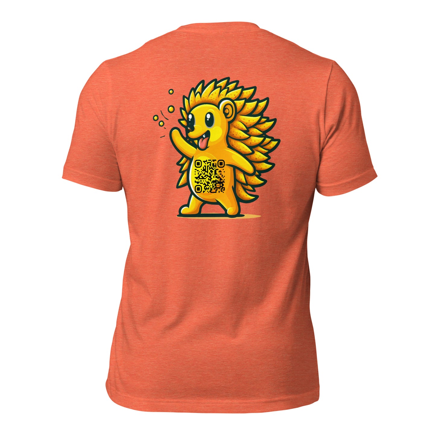 Hedgehog Emoji Personalized QR Code Unisex T-Shirt-QR GEAR STORE