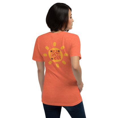 Sunshine Emoji Personalized QR Code Unisex T-Shirts-Heather Orange-QR GEAR STORE