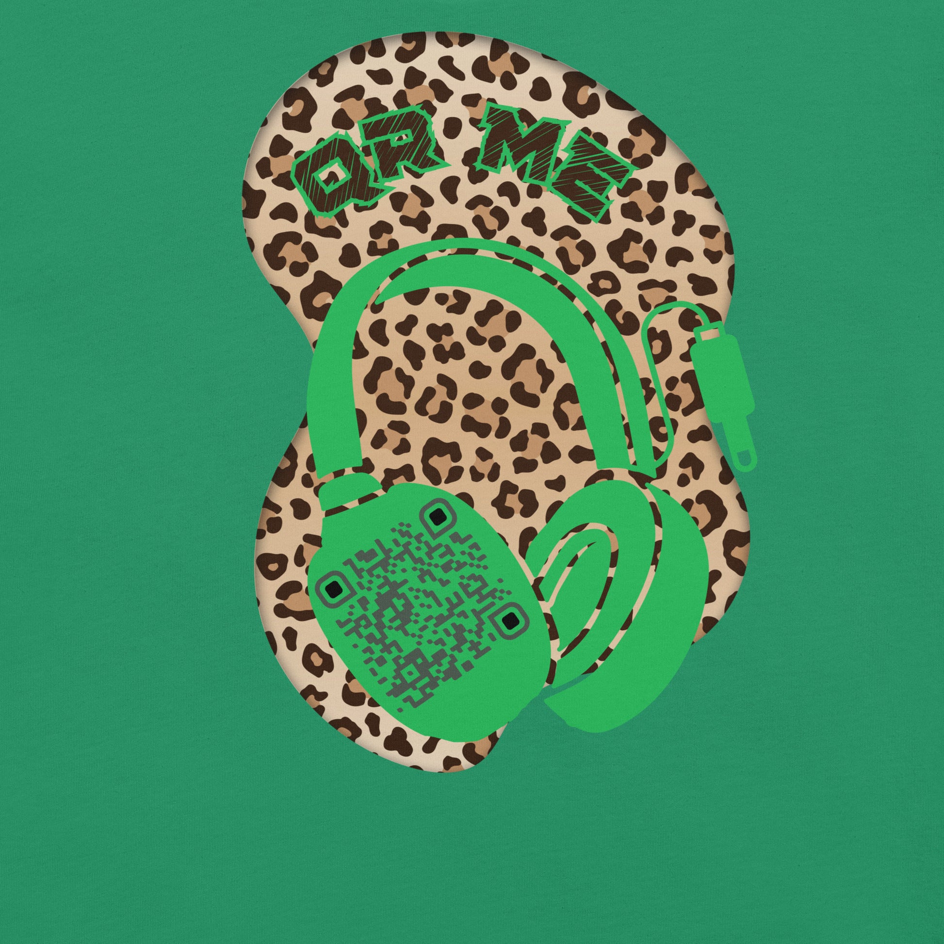 Leopard Print QR Code T-Shirt – Share Your Music Wildly