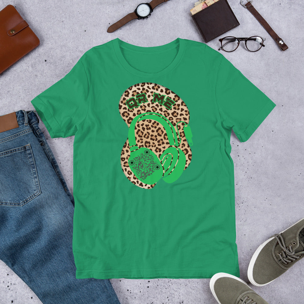 Leopard Print QR Code T-Shirt – Share Your Music Wildly