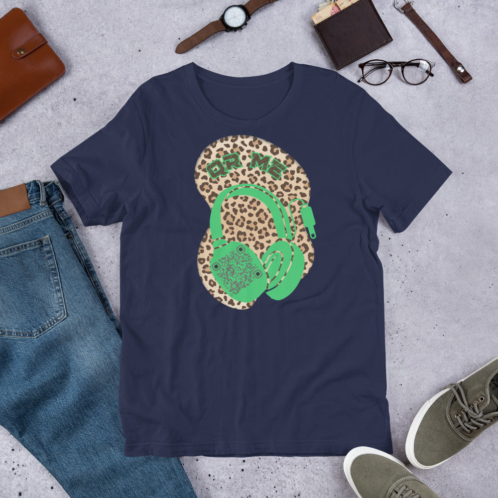 Leopard Print QR Code T-Shirt – Share Your Music Wildly