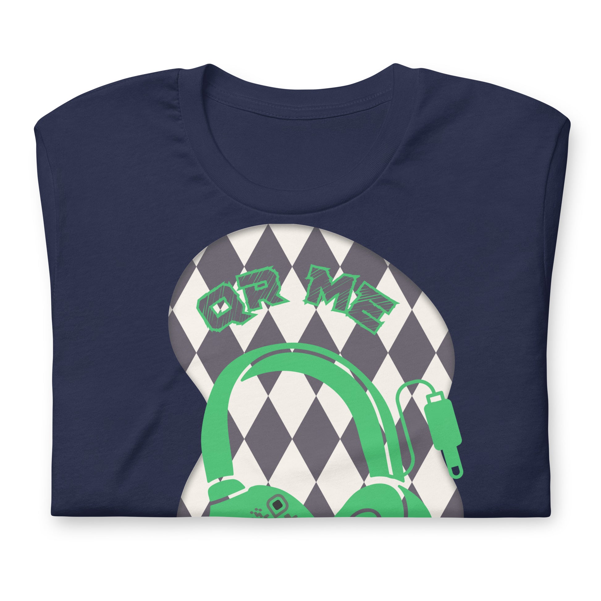 Harlequin QR Code T-Shirt – Share Your Tunes with Flair