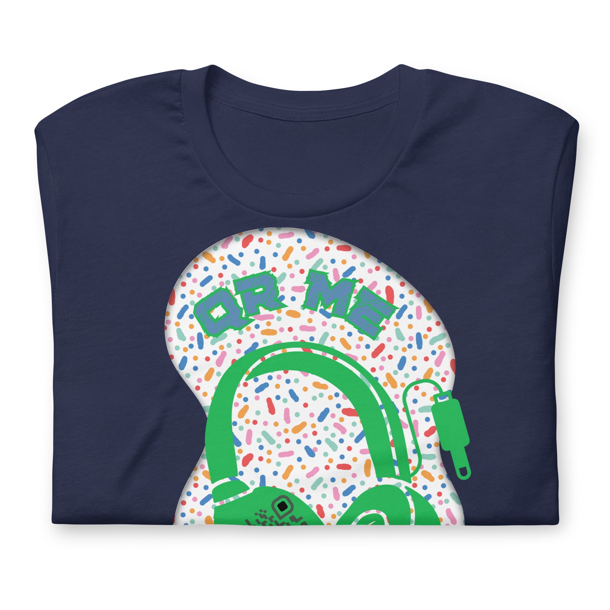 Multicolour Polka Dot QR Code T-Shirt – Share Your Music Playfully