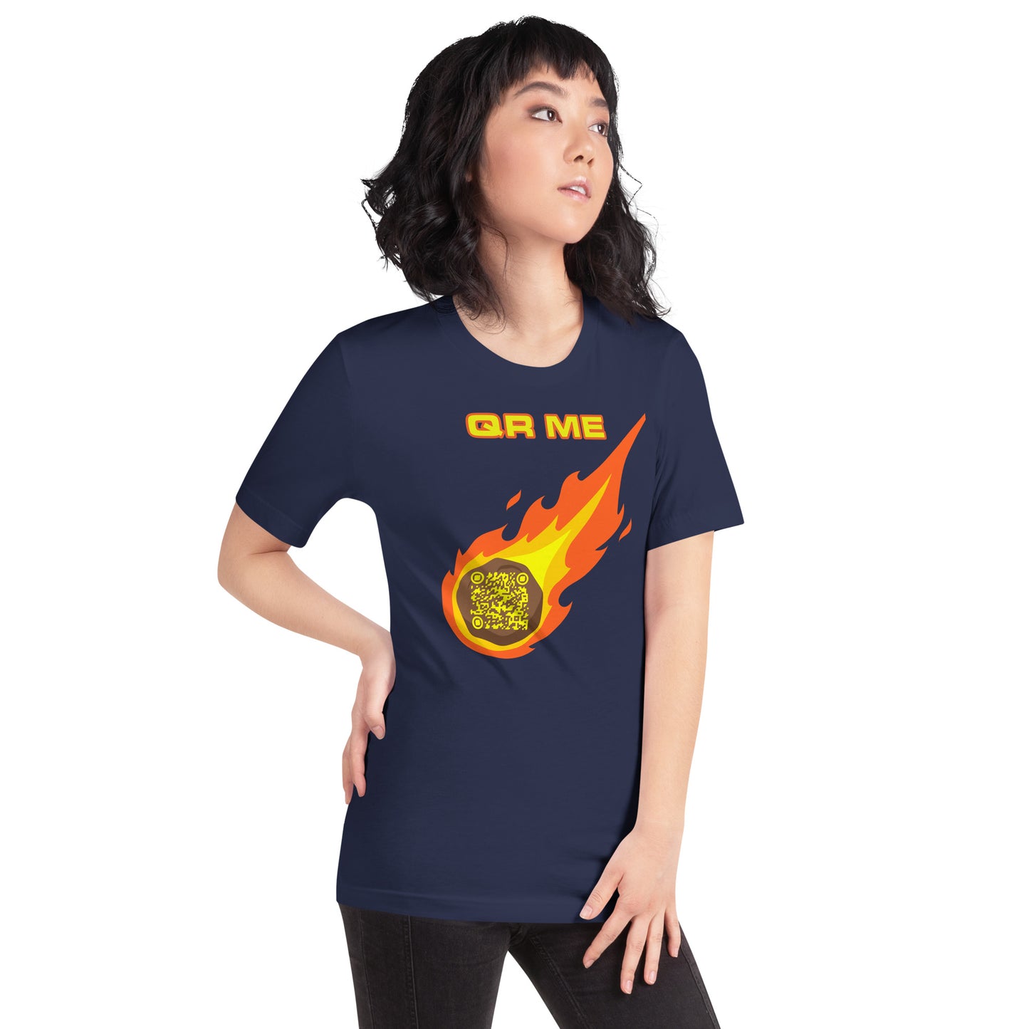 Galactic Gear: Personalized QR Code Unisex T-Shirt