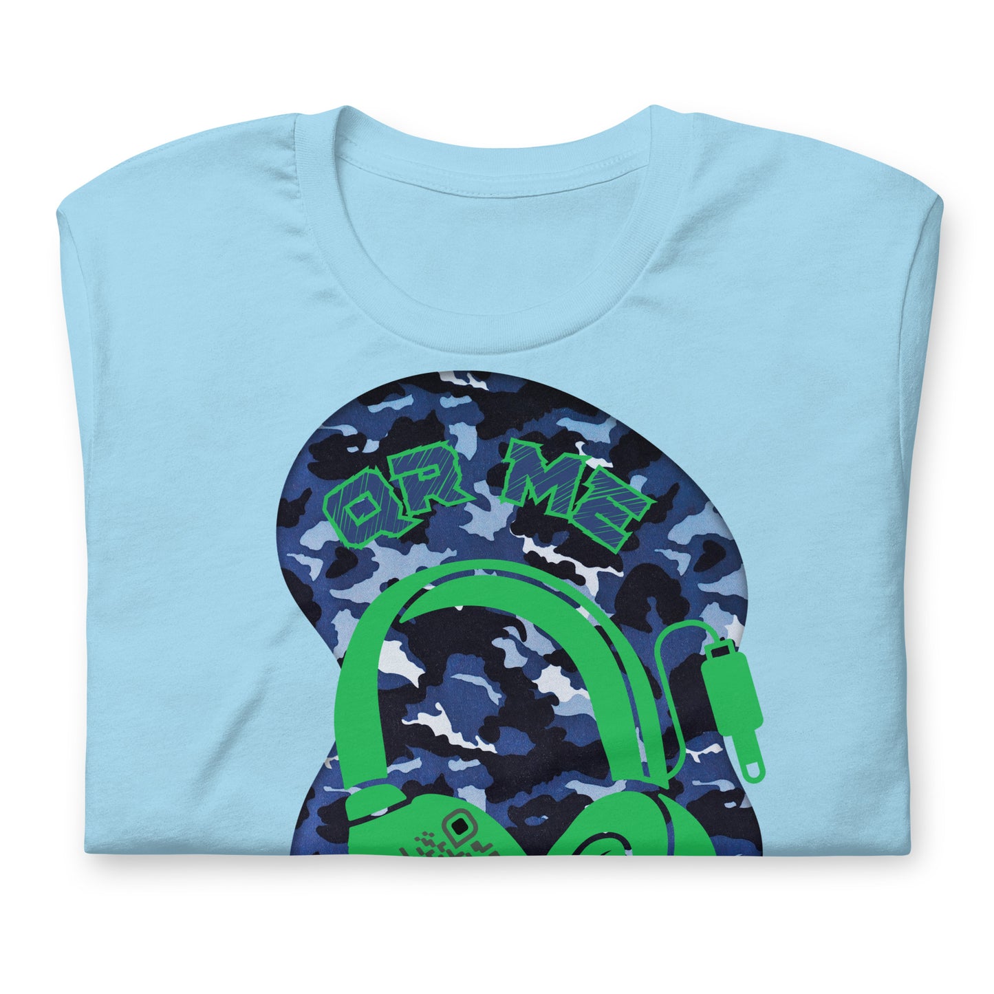 Blue Camo QR Code T-Shirt – Share Your Music Undercover