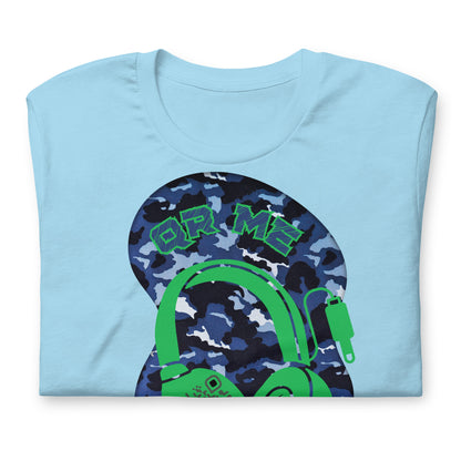 Blue Camo QR Code T-Shirt – Share Your Music Undercover