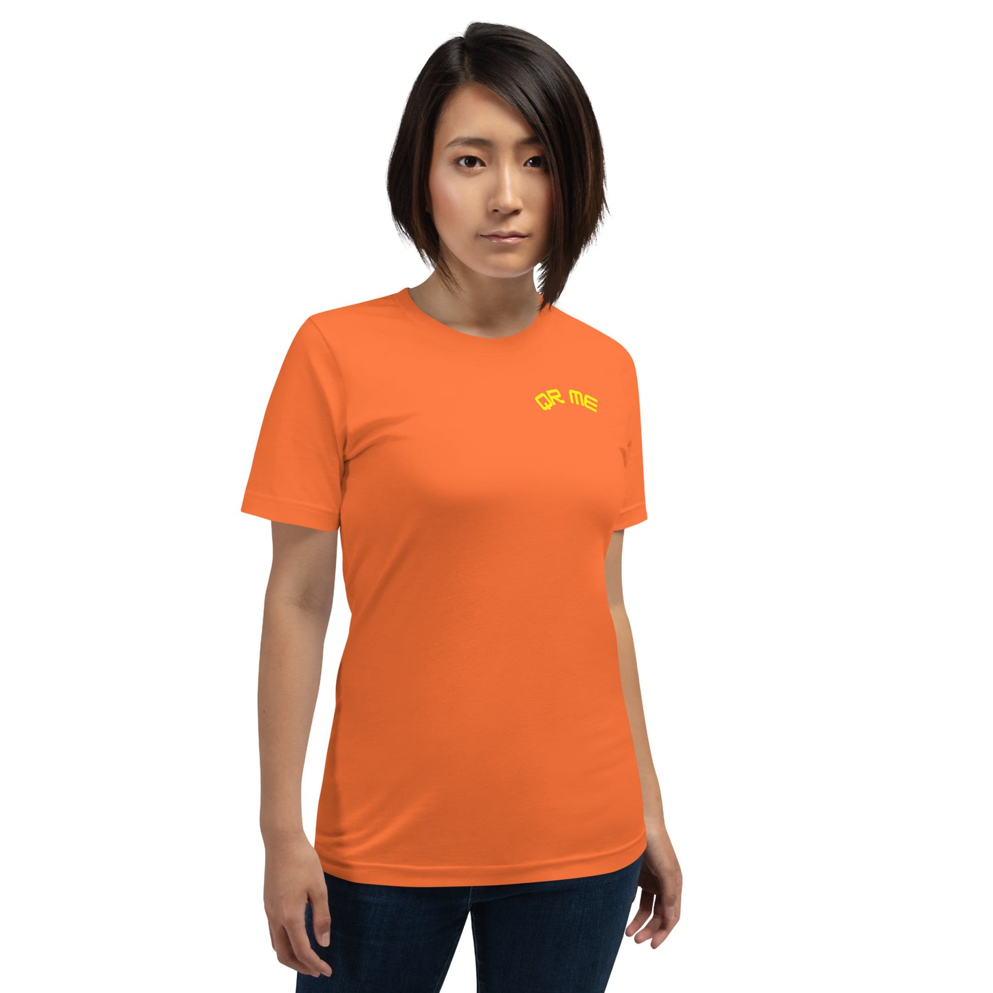 Wave Emoji Personalized QR Code Unisex T-Shirt-QR GEAR STORE