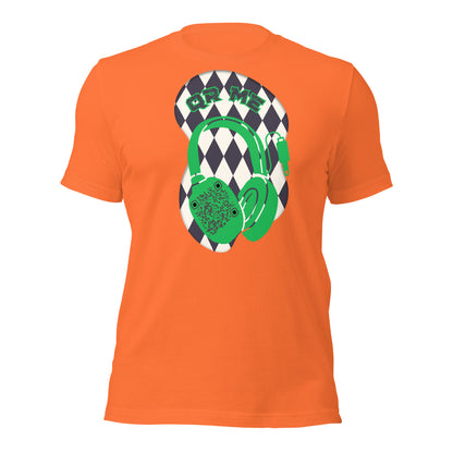 Harlequin QR Code T-Shirt – Share Your Tunes with Flair