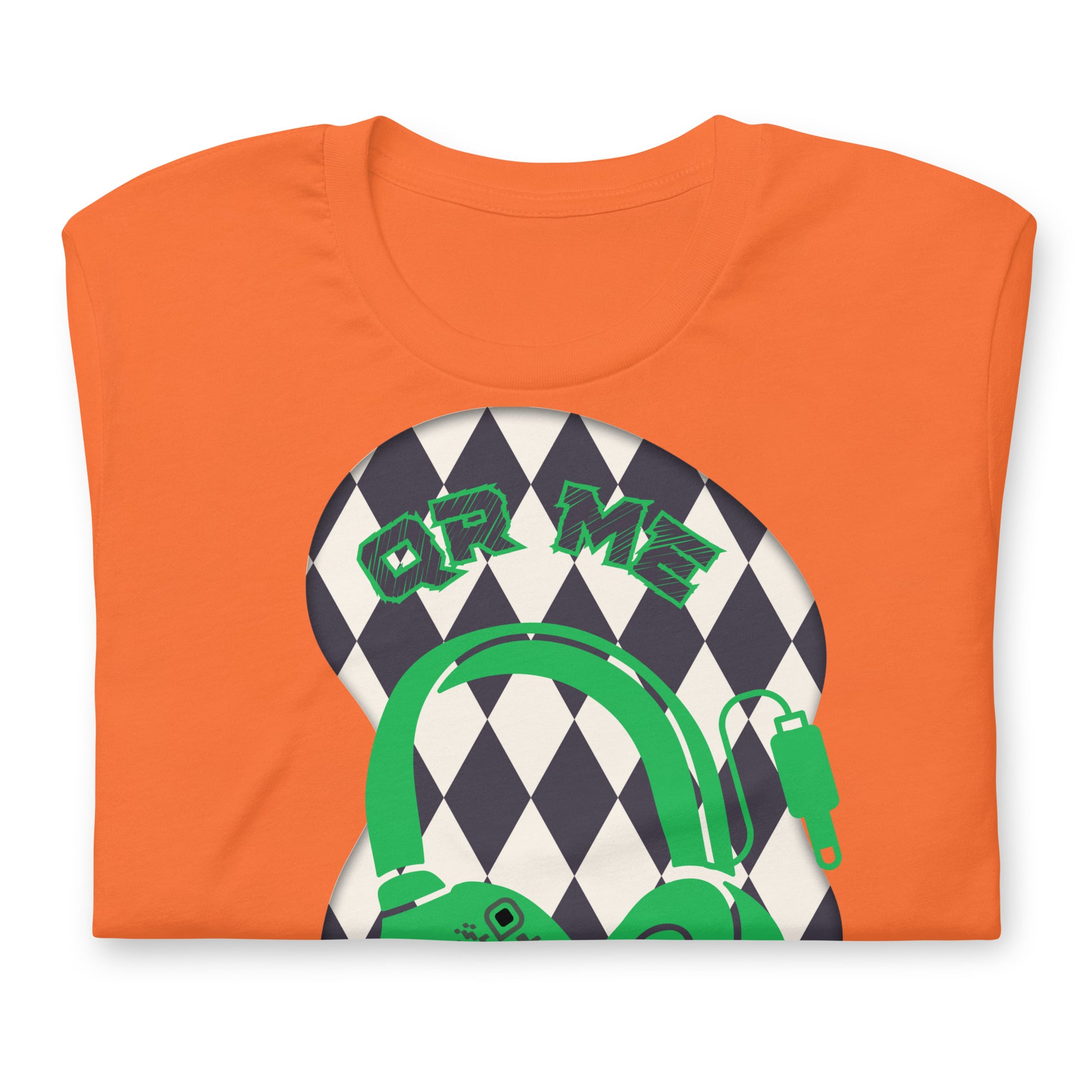 Harlequin QR Code T-Shirt – Share Your Tunes with Flair