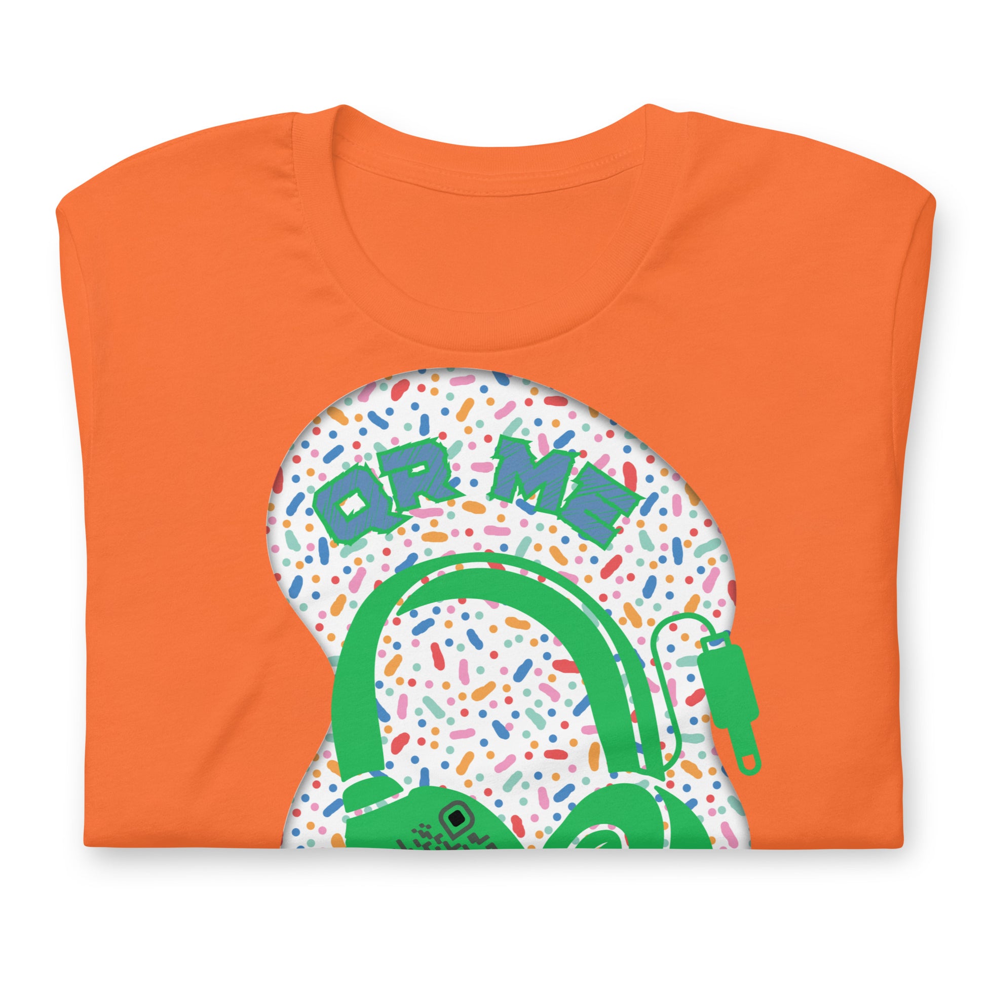 Multicolour Polka Dot QR Code T-Shirt – Share Your Music Playfully