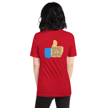 Social Influencer QR Code Unisex t-shirt-Red-QR GEAR STORE