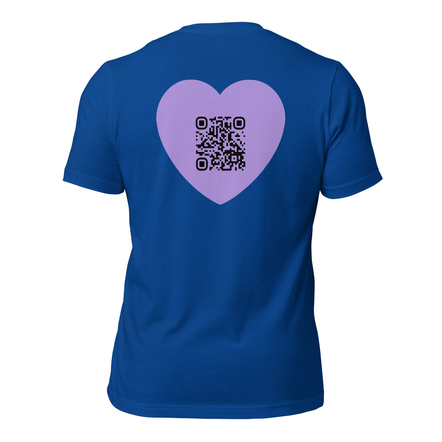 Purple Heart Emoji Personalized QR Code Unisex T-Shirt-QR GEAR STORE