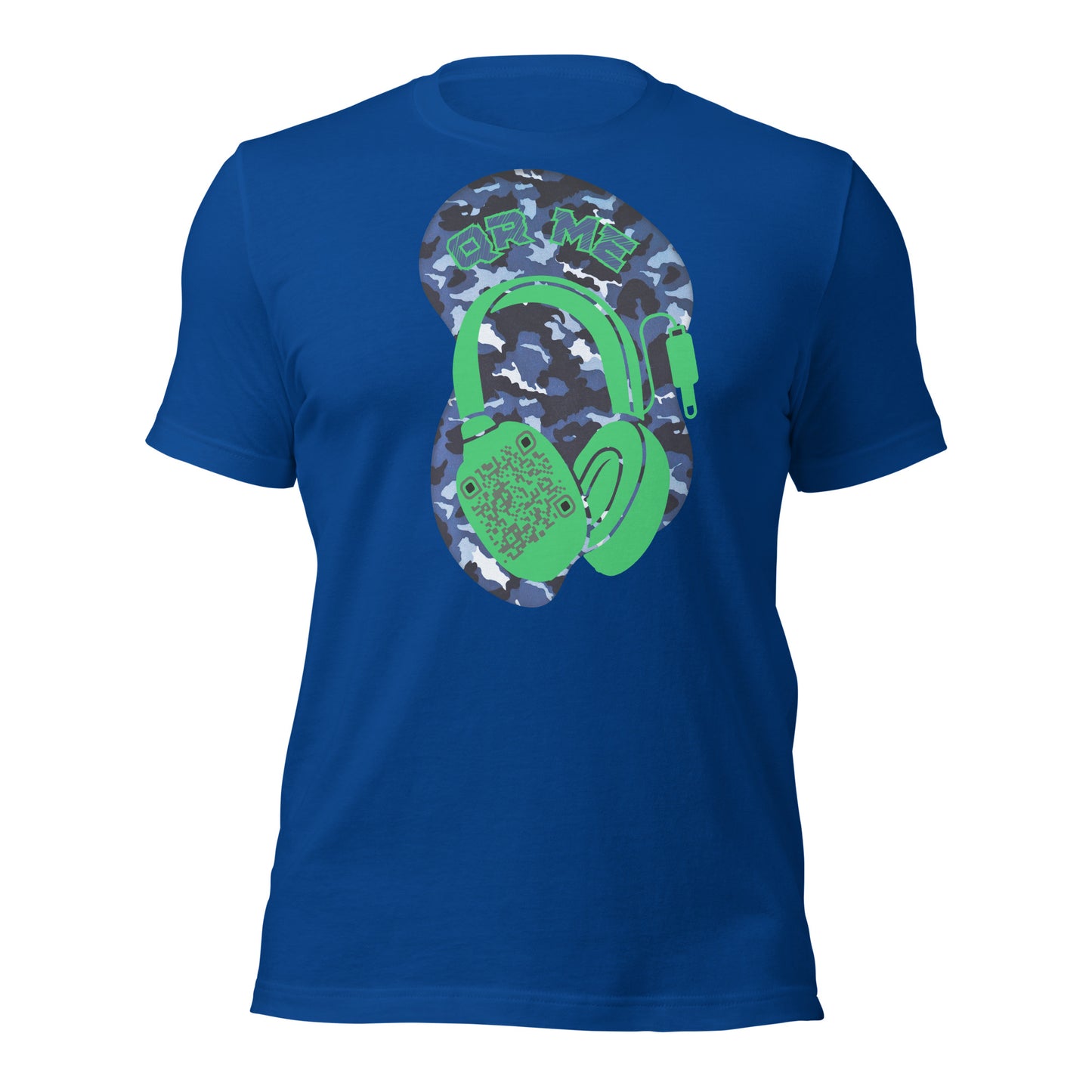 Blue Camo QR Code T-Shirt – Share Your Music Undercover