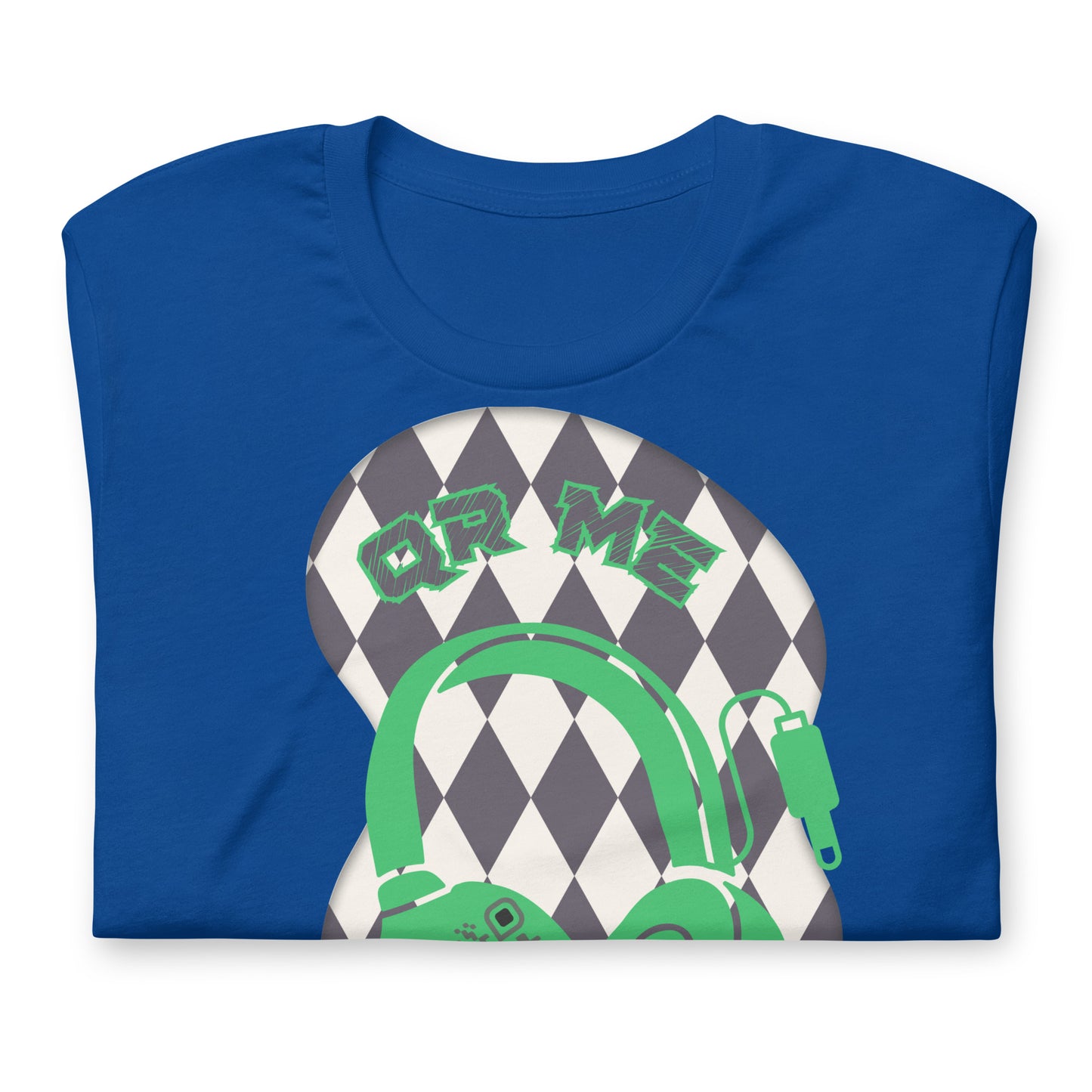 Harlequin QR Code T-Shirt – Share Your Tunes with Flair