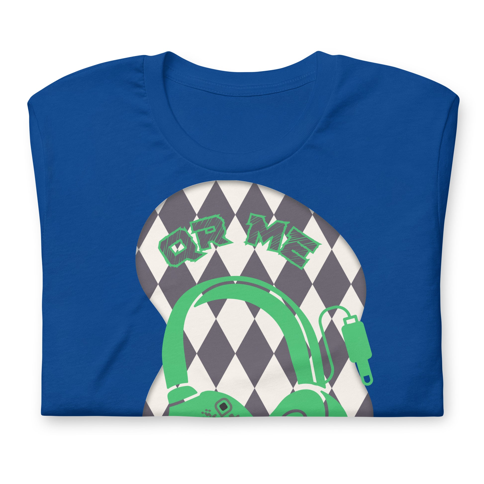 Harlequin QR Code T-Shirt – Share Your Tunes with Flair