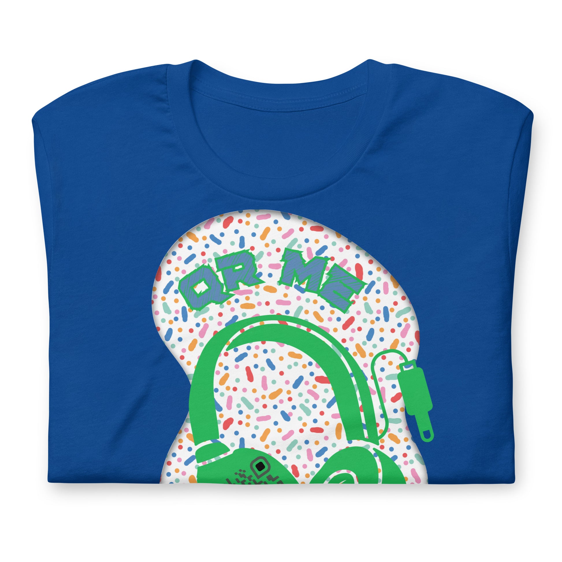 Multicolour Polka Dot QR Code T-Shirt – Share Your Music Playfully