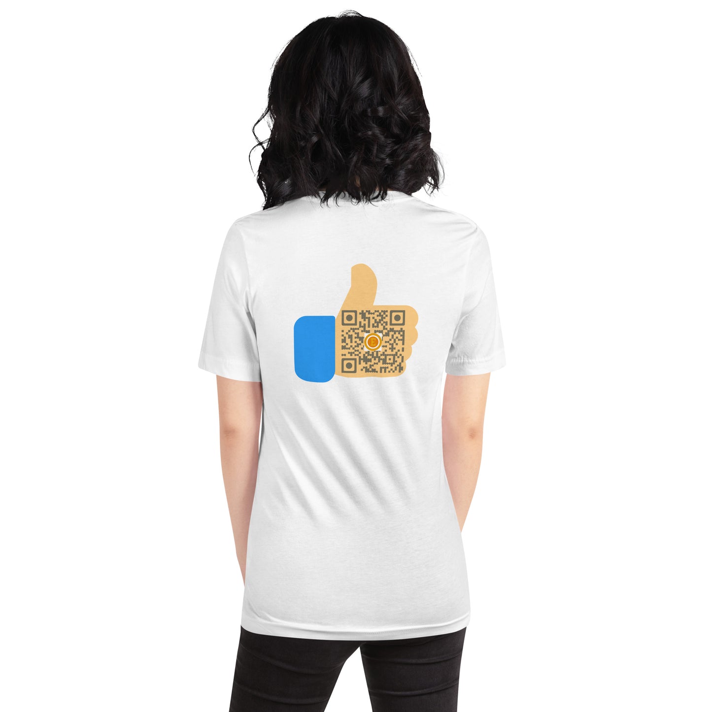 Social Influencer QR Code Unisex t-shirt-White-QR GEAR STORE