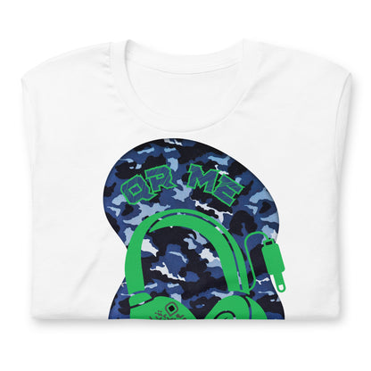 Blue Camo QR Code T-Shirt – Share Your Music Undercover