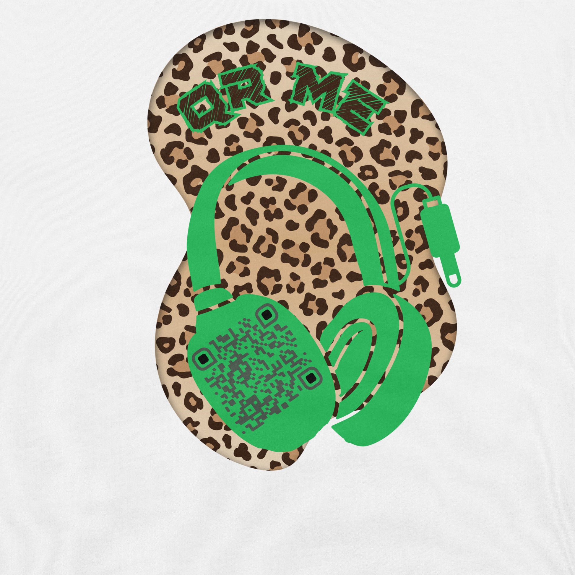 Leopard Print QR Code T-Shirt – Share Your Music Wildly