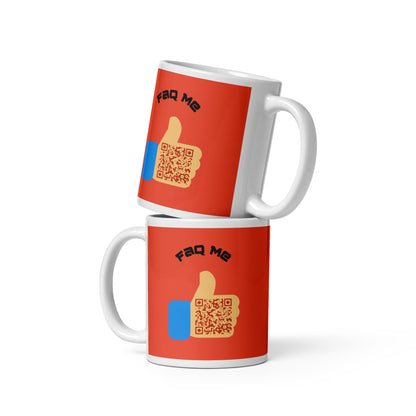 FAQ Me Personalized QR Code Orange mug-QR GEAR STORE