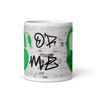 Graffiti Wall Art QR Code Mug – Share Your Music in Style