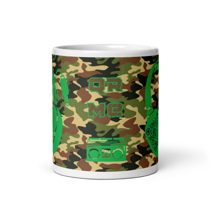 Personalized Camouflage QR Code Mug – Music Sharing Made Easy