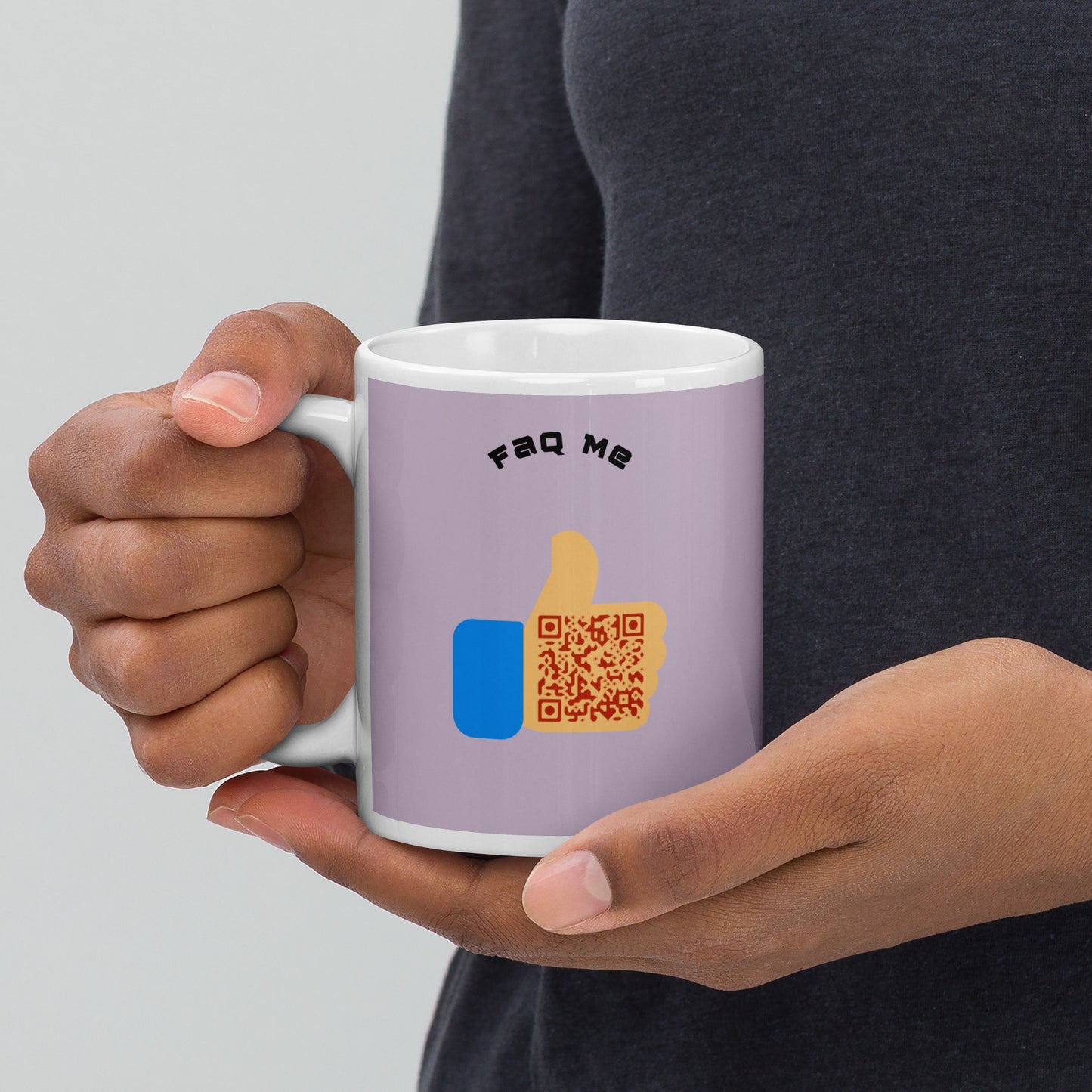 FAQ Me Personalized QR Code Lavender mug-QR GEAR STORE