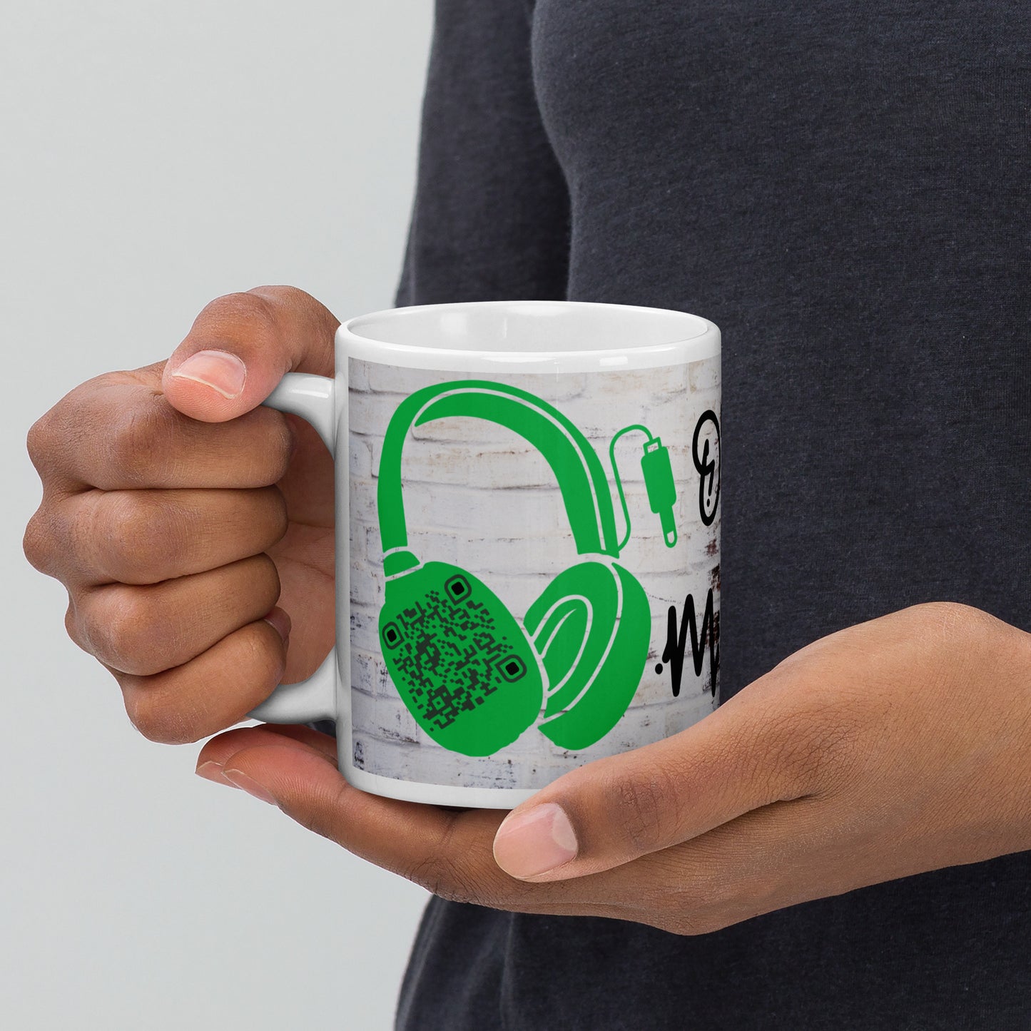 Graffiti Wall Art QR Code Mug – Share Your Music in Style