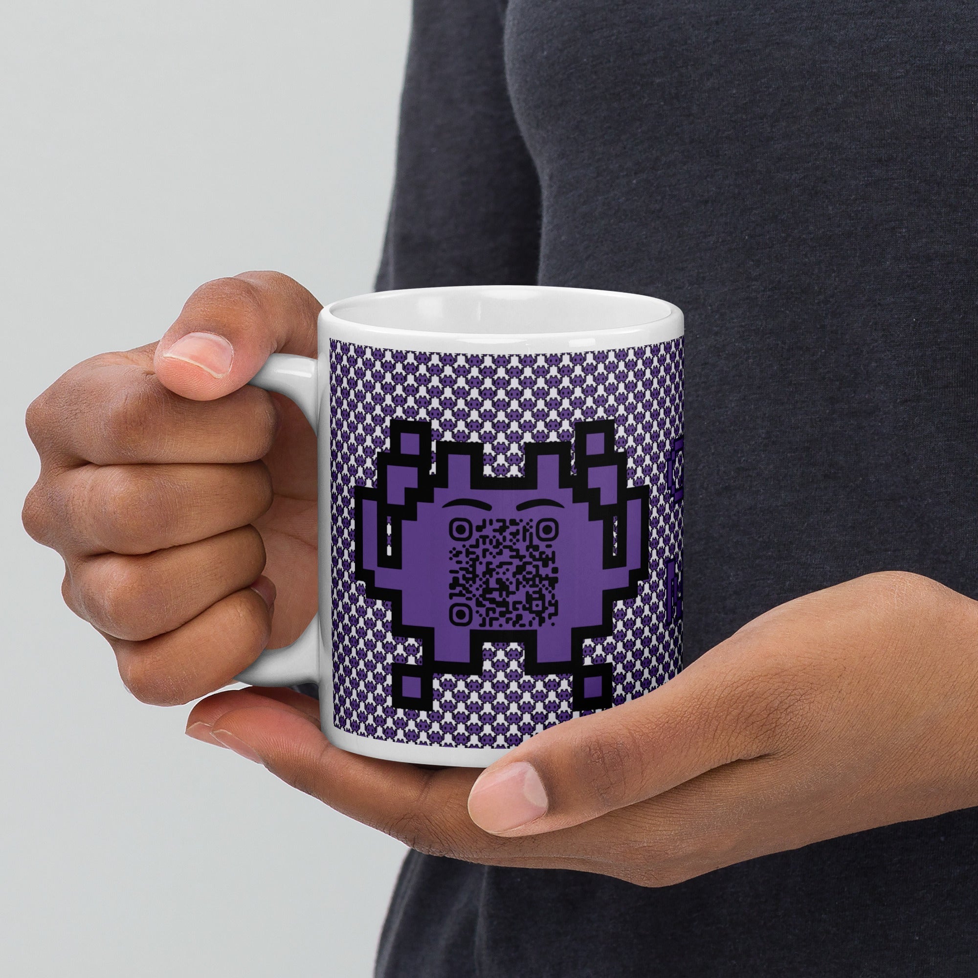 Alien Emoji QR Code Mug Original – Share Your Gaming World