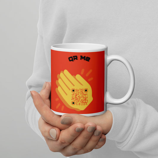 Wave Emoji Personalized QR Code mug-QR GEAR STORE